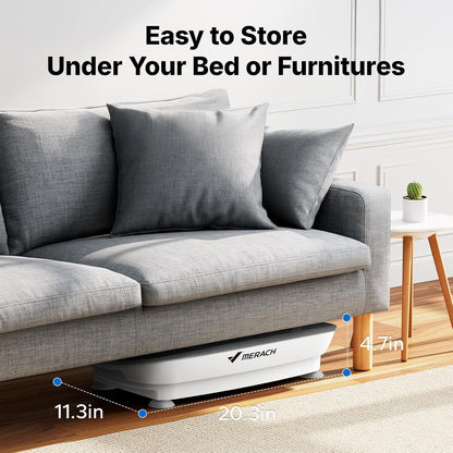 Vibration Plate Exercise Machine, Curved Vibration Plate for Lymphatic Drainage Weight Loss, Vibrating Plate with Real-Time Calorie Tracking on LED Display, Workout Equipment for Home Women Men